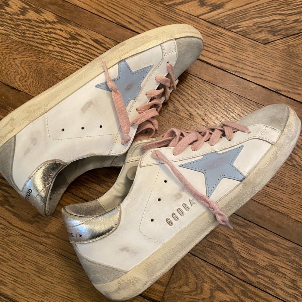 Golden Goose Superstar Distressed Sneakers IT37/US7